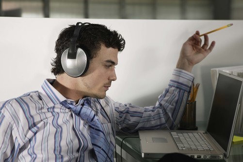 Musik på jobbet och hyrkontor